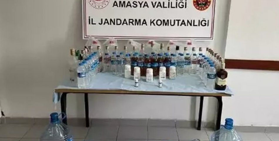 Amasya’da kaçak alkol operasyonu