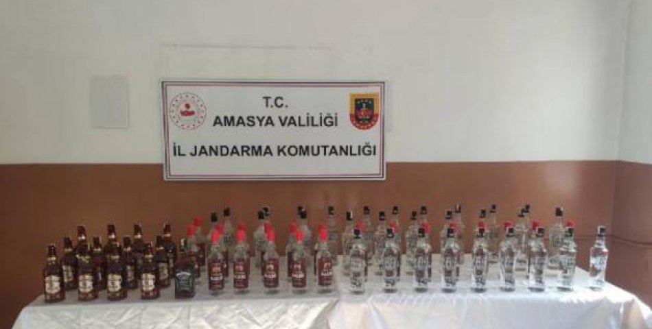AMASYA’da Kaçak İçki Ele Geçirildi