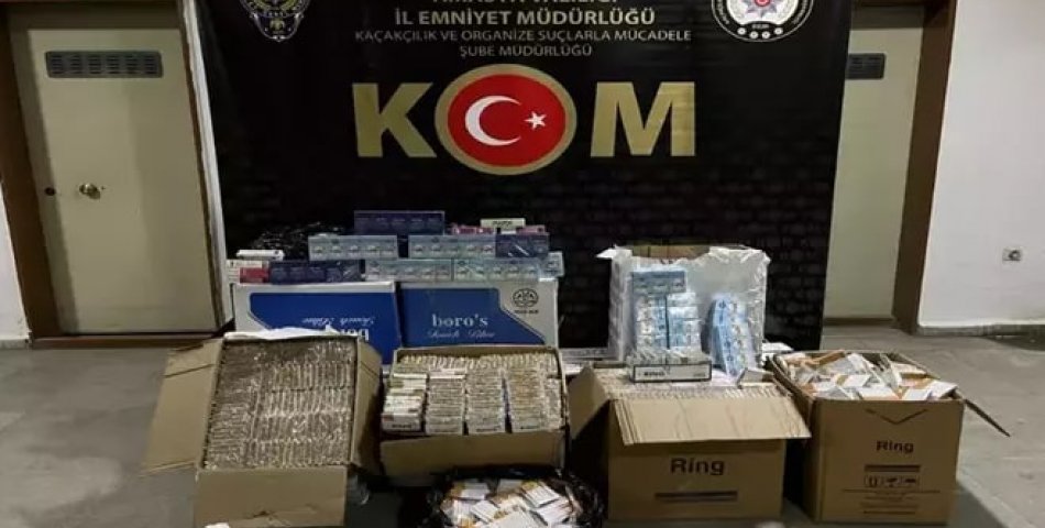 56 bin 100 dal kaçak makaron ele geçirildi