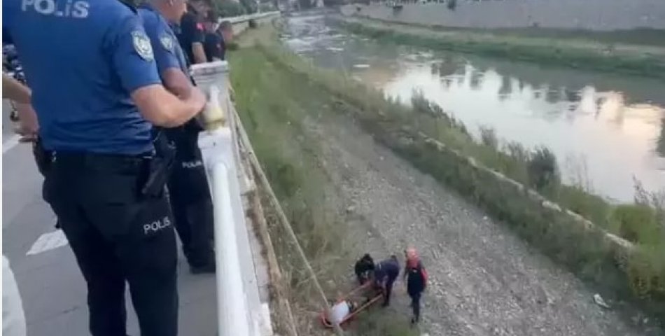 8 metreden nehir kıyısına düşen vatandaşı itfaiye kurtardı