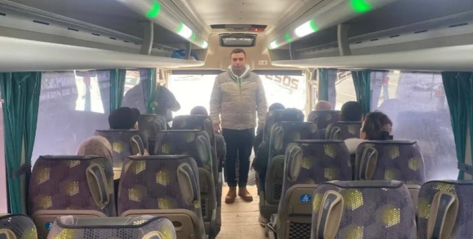 Amasya’da Jandarma sivil olarak otobüse bindi, denetim yaptı