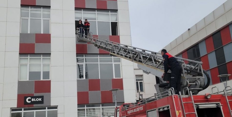 Öğrenciler afet anına hazırlandı